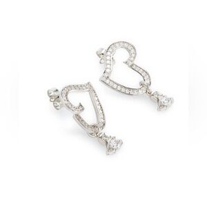Vivienne Westwood Silver Belinda Heart Earrings